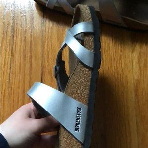 Silver Birkenstocks